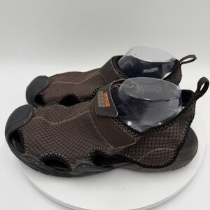Crocs Mens Swiftwater Fisherman Deck Sandals Shoes Brown Water Slip On Size 11